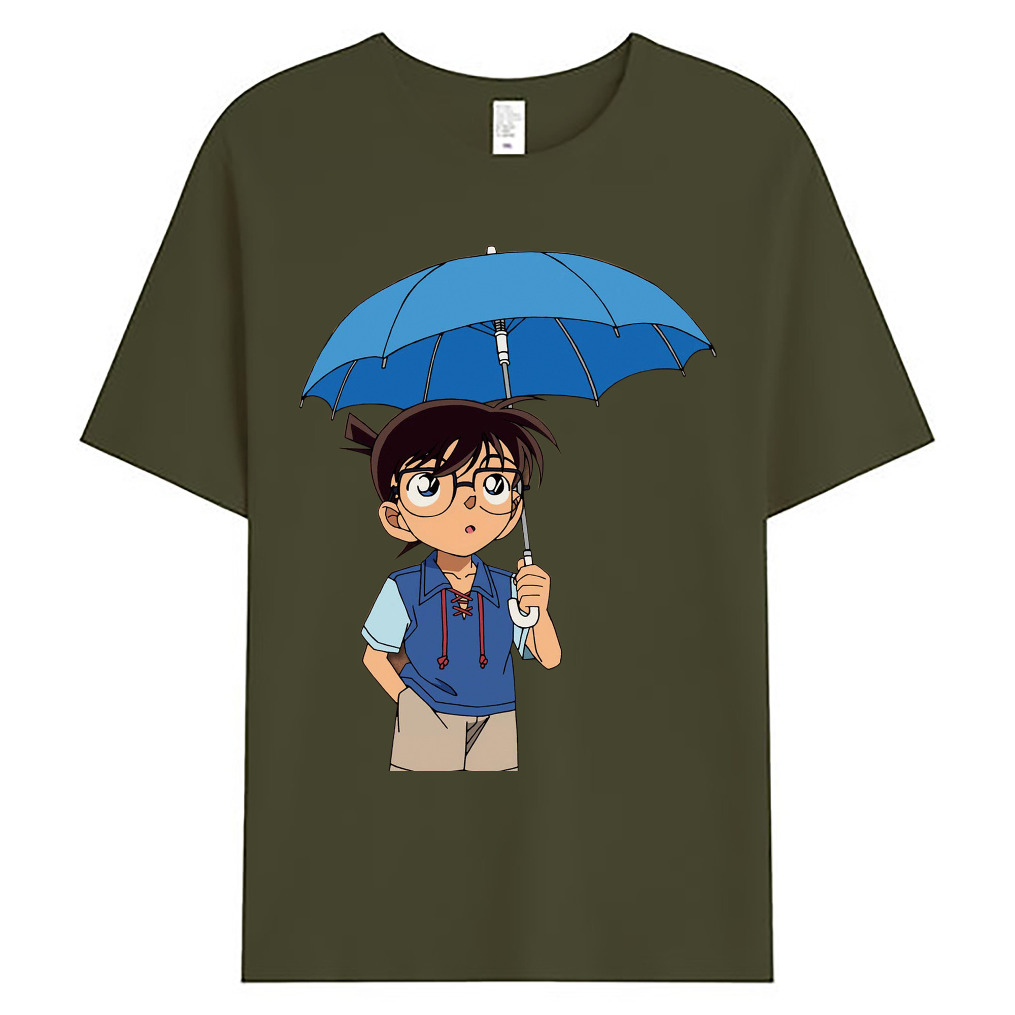（画像用） 名探偵コナン 江戸川 コナン Detective Conan Conan Edogawa 綿100％ メンズ半袖Tシャツ｜肌触りやわらか＆通気性